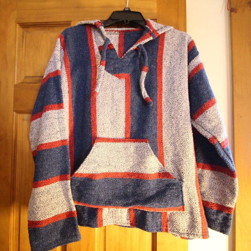 Baja Hoody Blue and Red